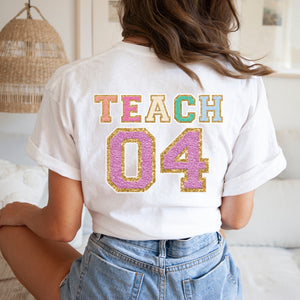 "Varsity Teach Fourth Grade" Teacher T-shirt