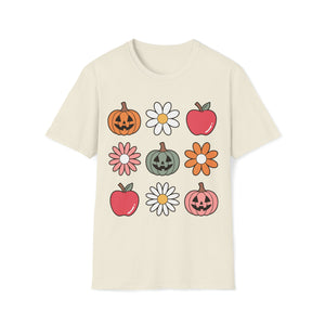 "Flowers & Jack-o-Lanterns" Teacher T-shirt