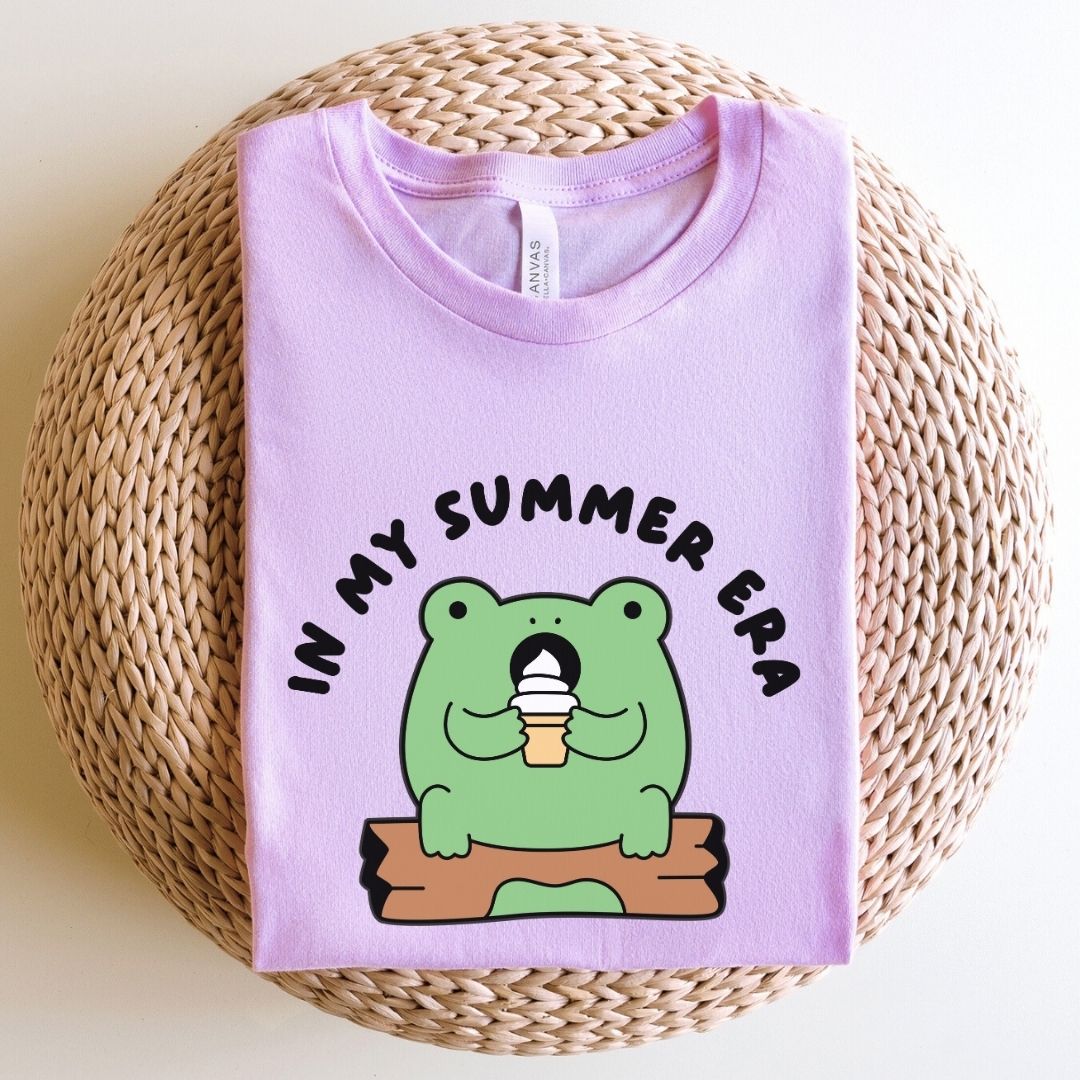 "In My Summer Era" Cute Frog Teacher T-shirt