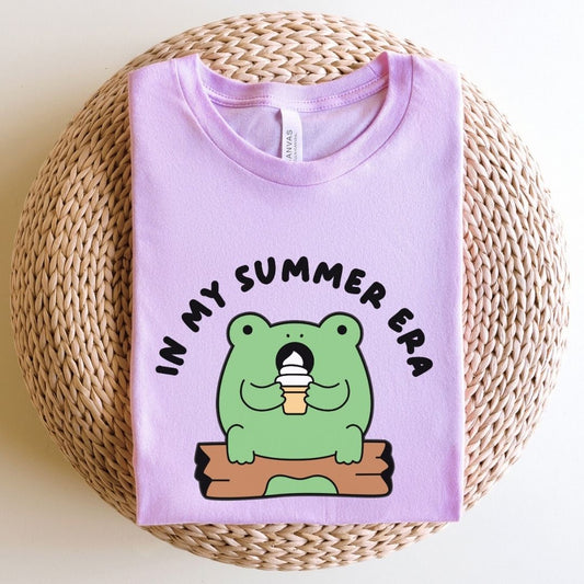 "In My Summer Era" Cute Frog Teacher T-shirt