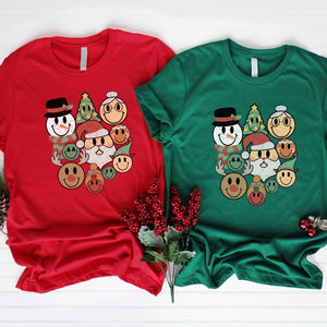 "Christmas Smileys" Teacher T-shirt
