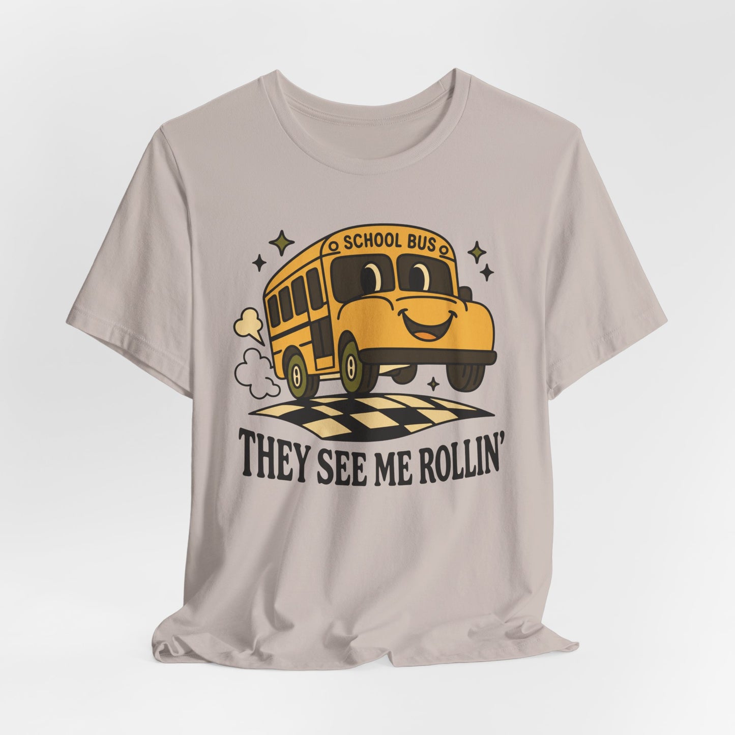 "They See Me Rollin' Bus" Teacher T-shirt