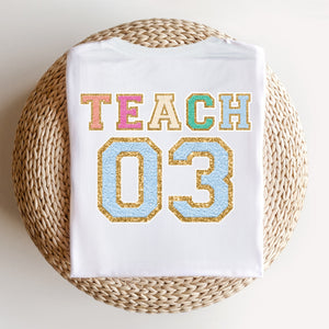 "Varsity Teach Third Grade" Teacher T-shirt