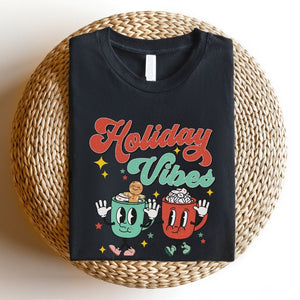 "Holiday Vibes" Coffee Teacher T-shirt