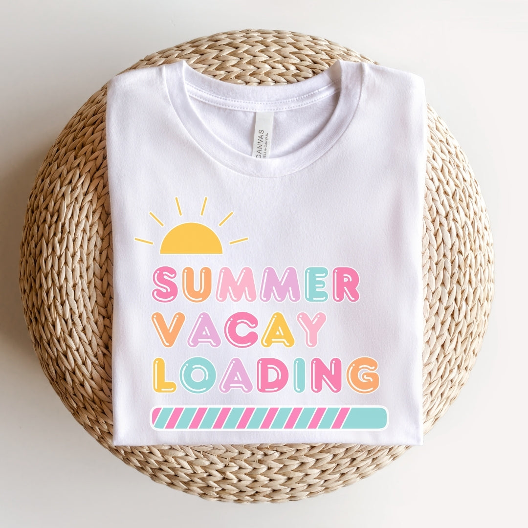 "Summer Vacay Loading" Teacher T-shirt