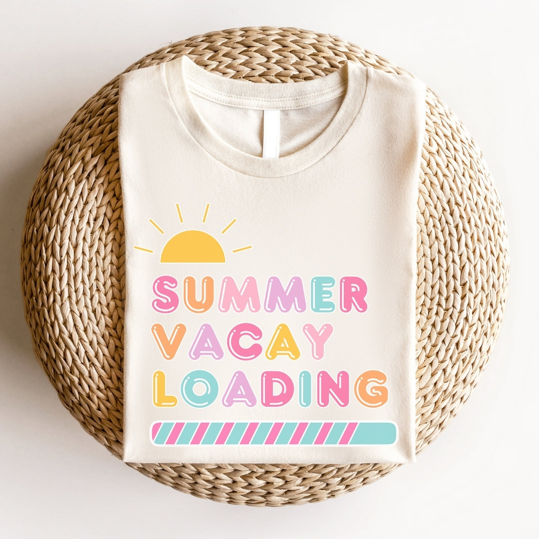 "Summer Vacay Loading" Teacher T-shirt