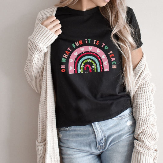 "Oh What Fun it is to Teach" Holiday Teacher T-shirt