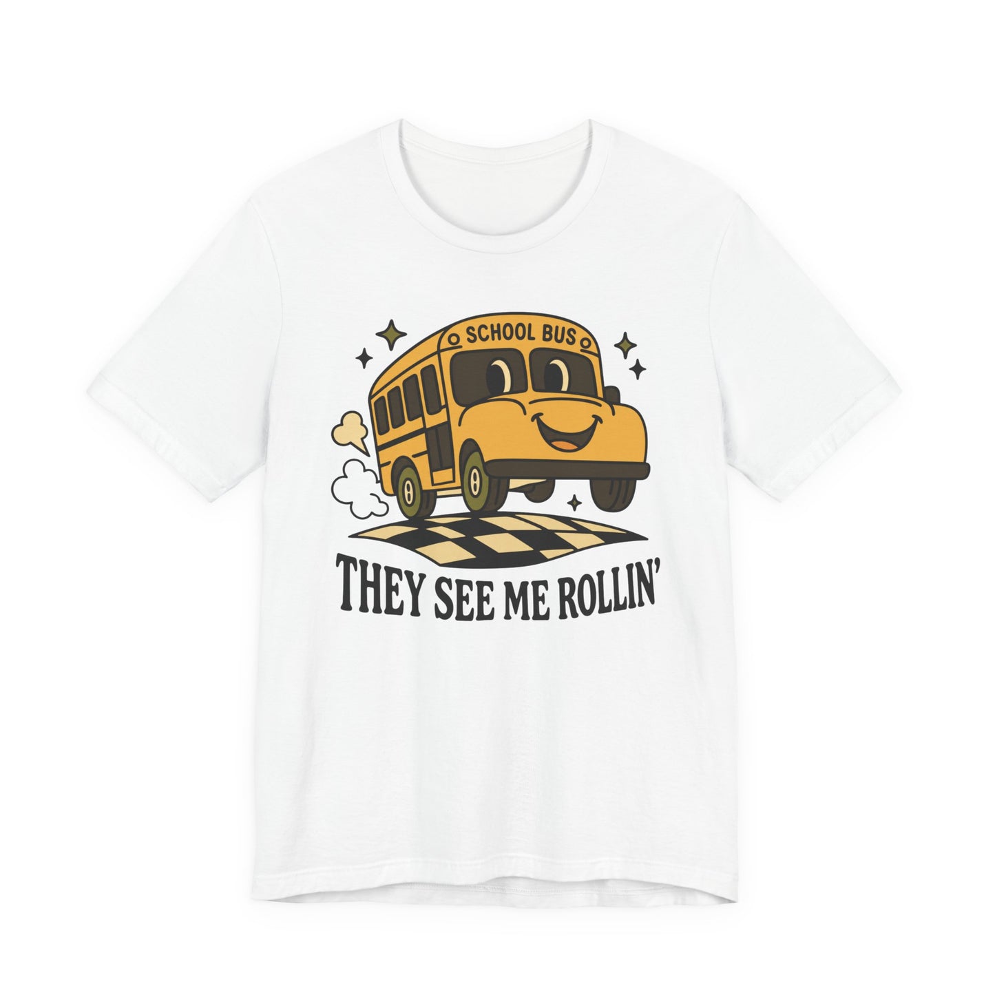 "They See Me Rollin' Bus" Teacher T-shirt
