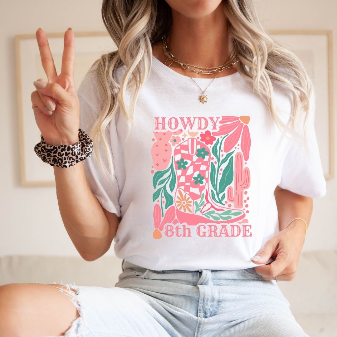 "Howdy 6th Grade" Teacher T-shirt