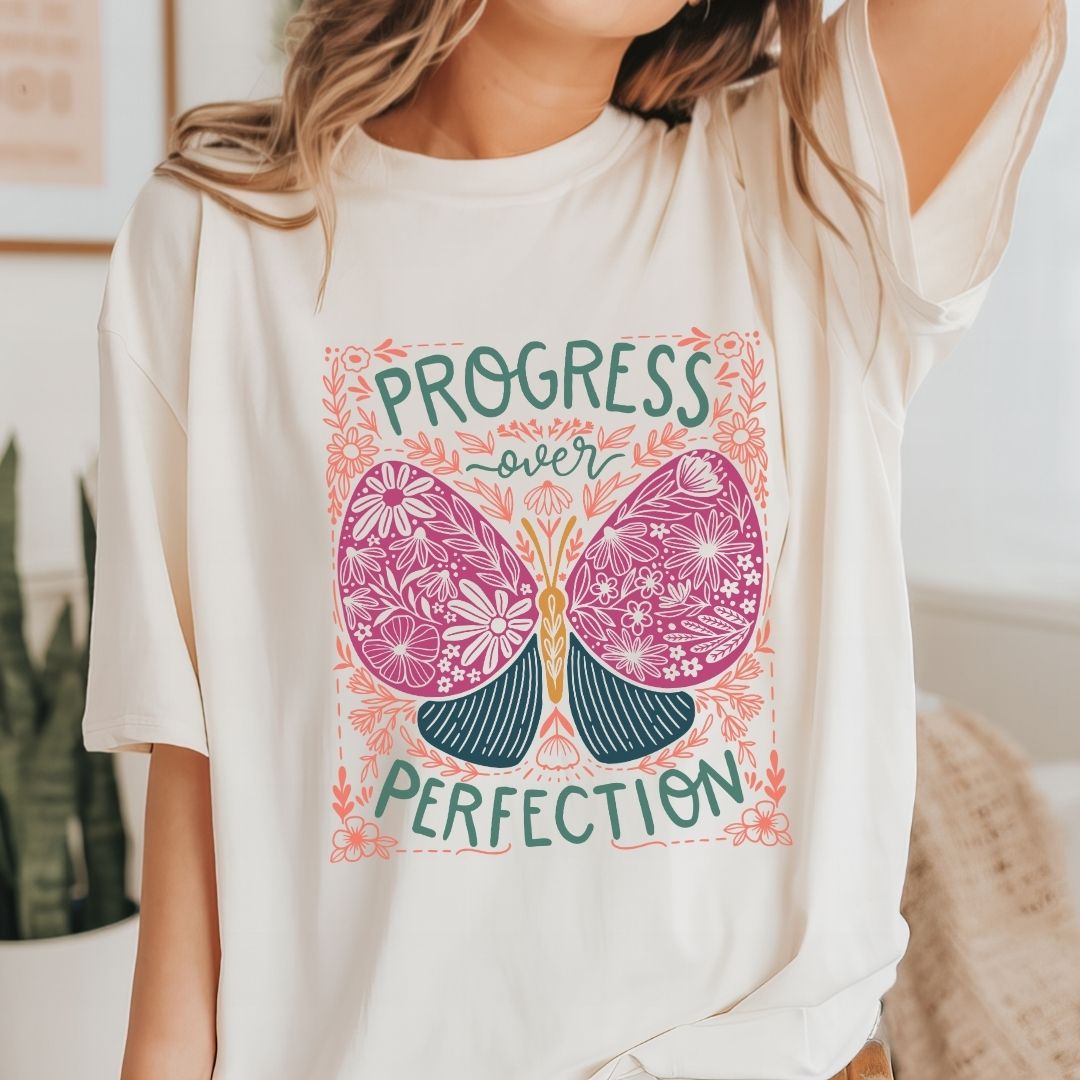 "Progress Over Perfection" Teacher T-shirt