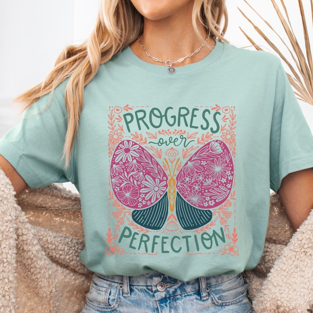 "Progress Over Perfection" Teacher T-shirt