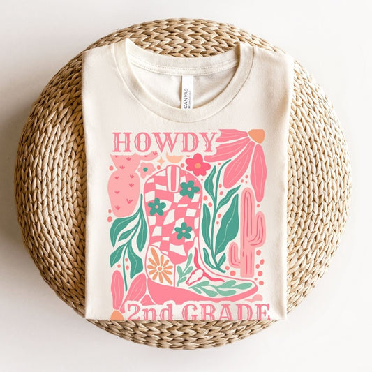 "Howdy 2nd Grade" Teacher T-shirt