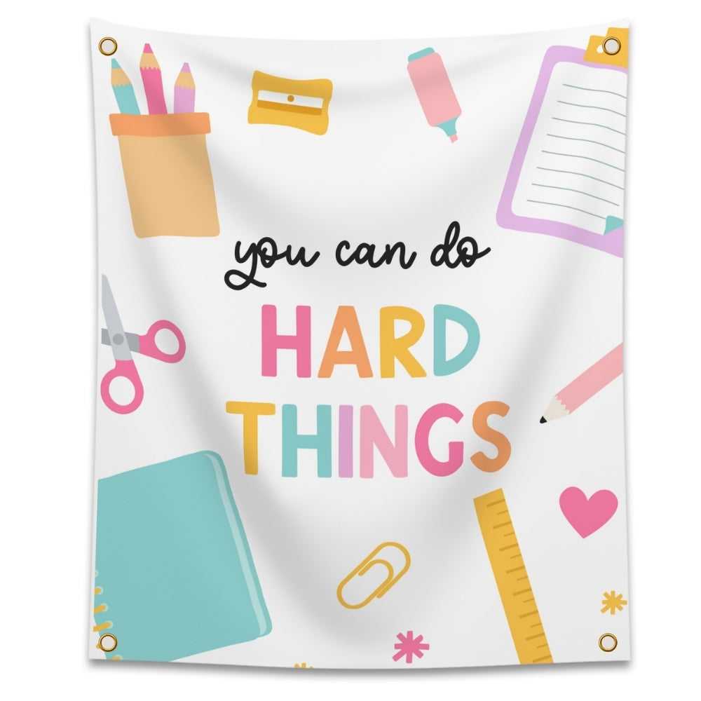 'You Can Do Hard Things' Hanging Tapestry