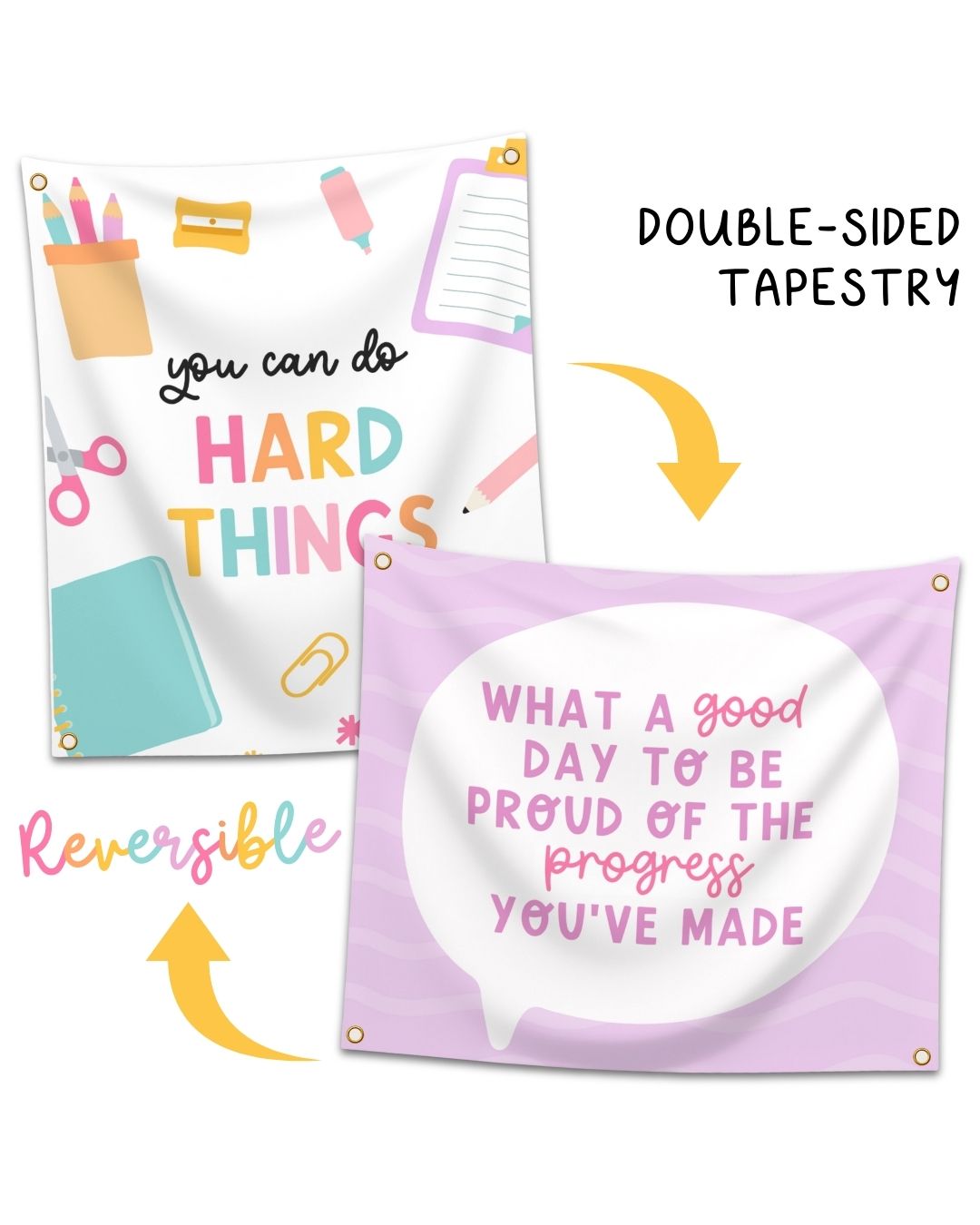 'You Can Do Hard Things' Hanging Tapestry