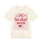"Teacher Mode Off" Striped Teacher T-shirt