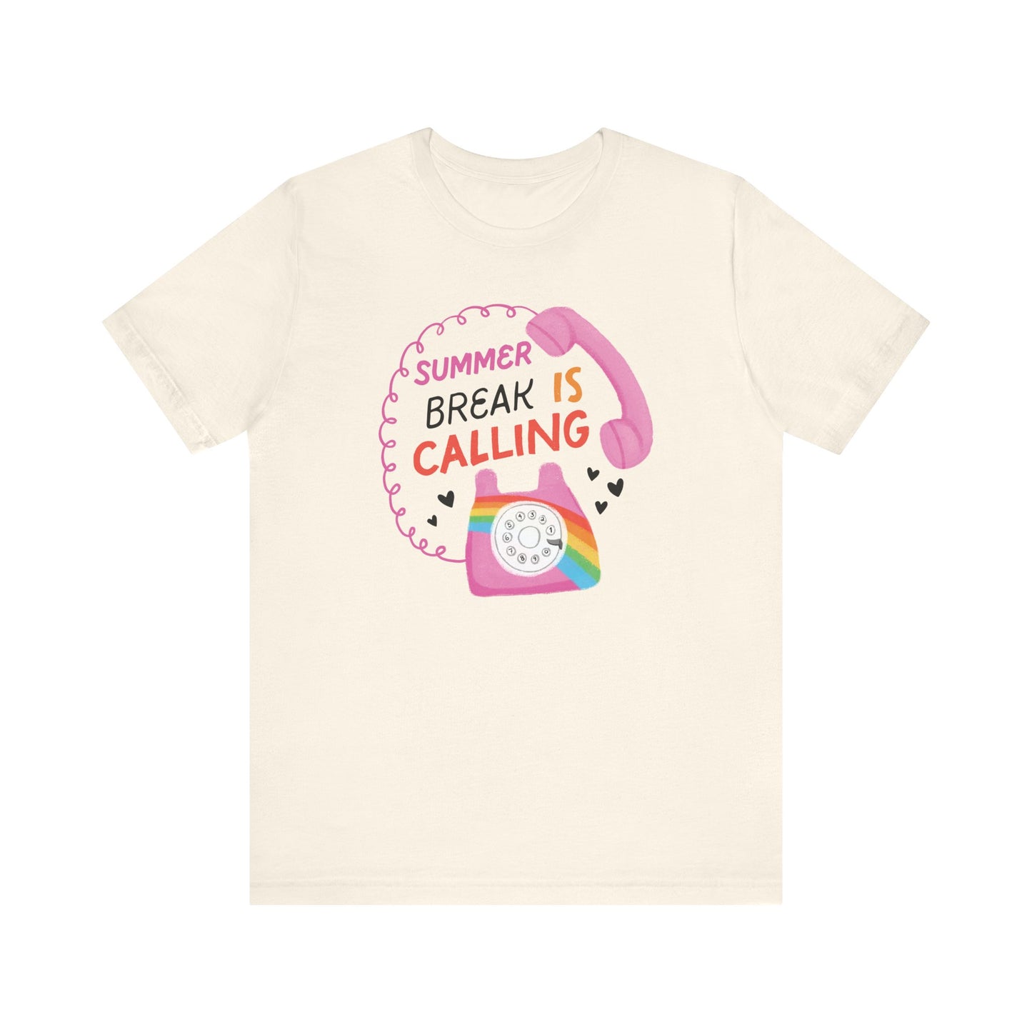 "Summer Break is Calling" Hand-drawn Teacher T-shirt