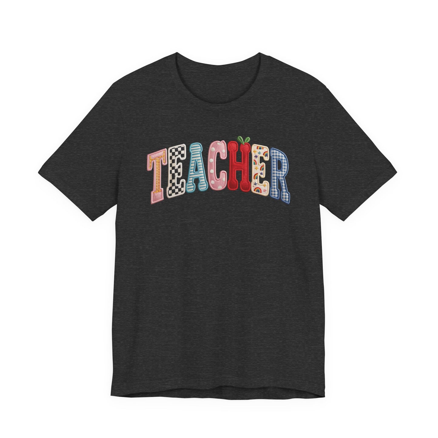 "Faux Teacher Patch" Teacher T-shirt