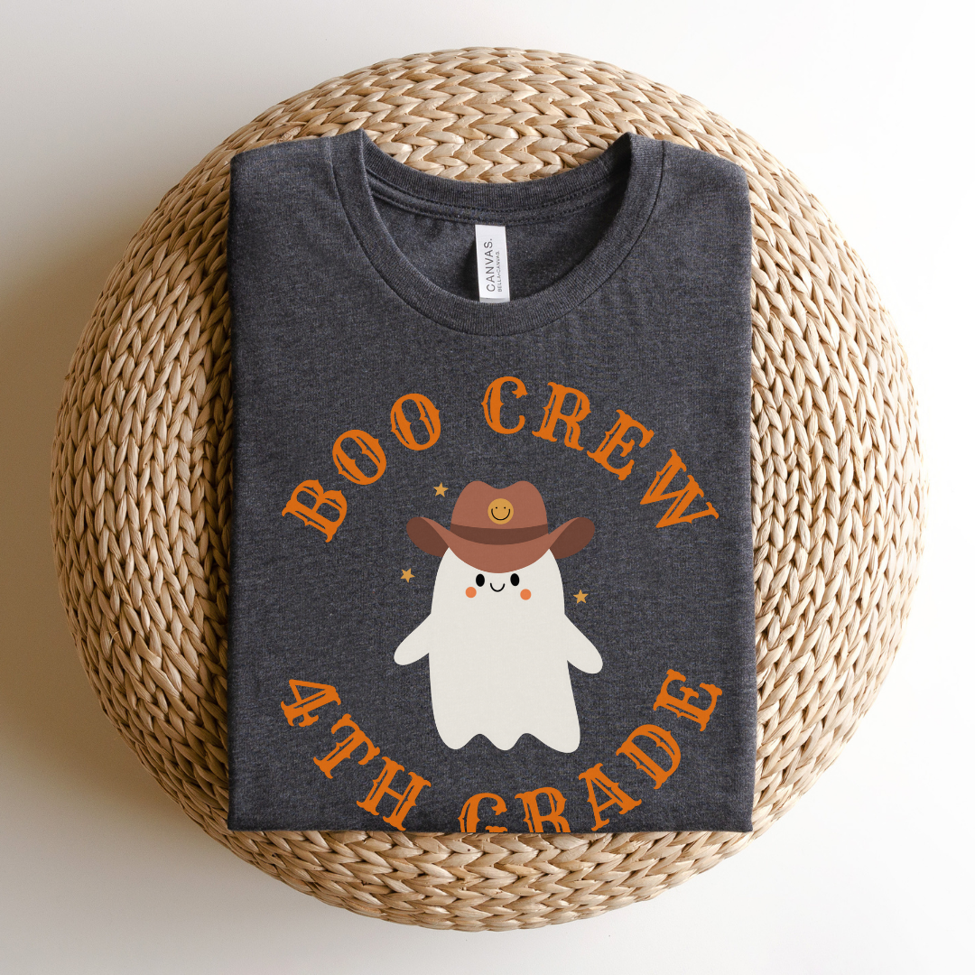 "Boo Crew 4th Grade" Fourth Teacher T-shirt