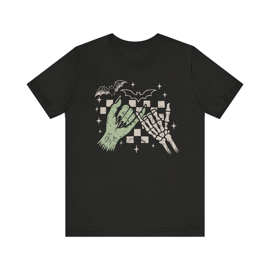 "Halloween Besties" Distressed Halloween Teacher T-shirt