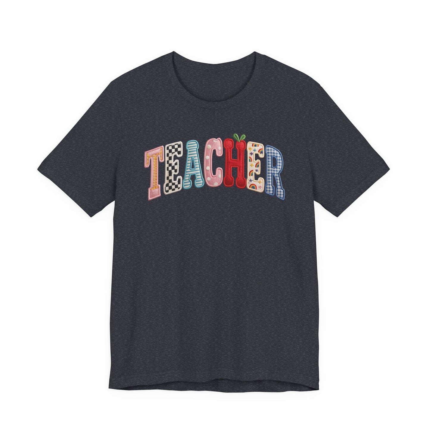 "Faux Teacher Patch" Teacher T-shirt