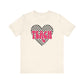 "Checkered Heart Teach" Teacher T-shirt