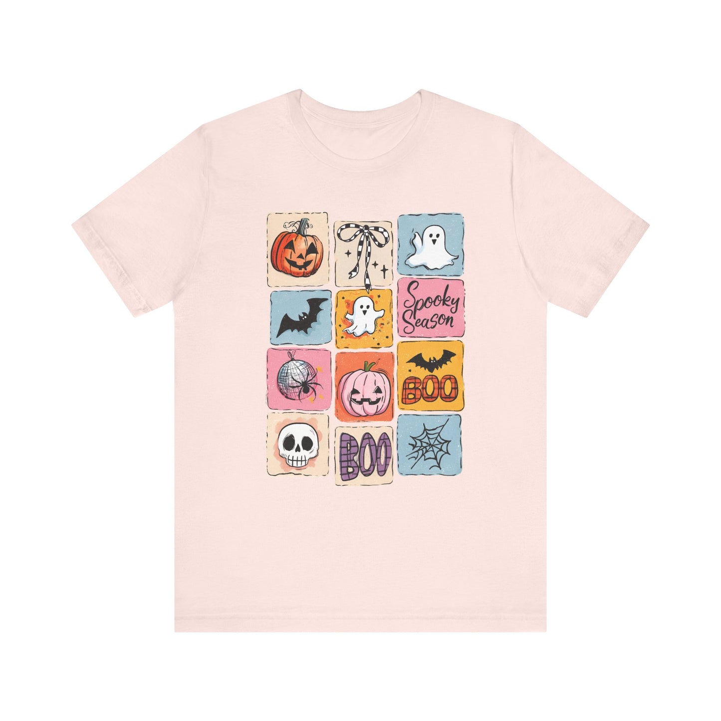 "Halloween Patchwork" Halloween Teacher T-shirt