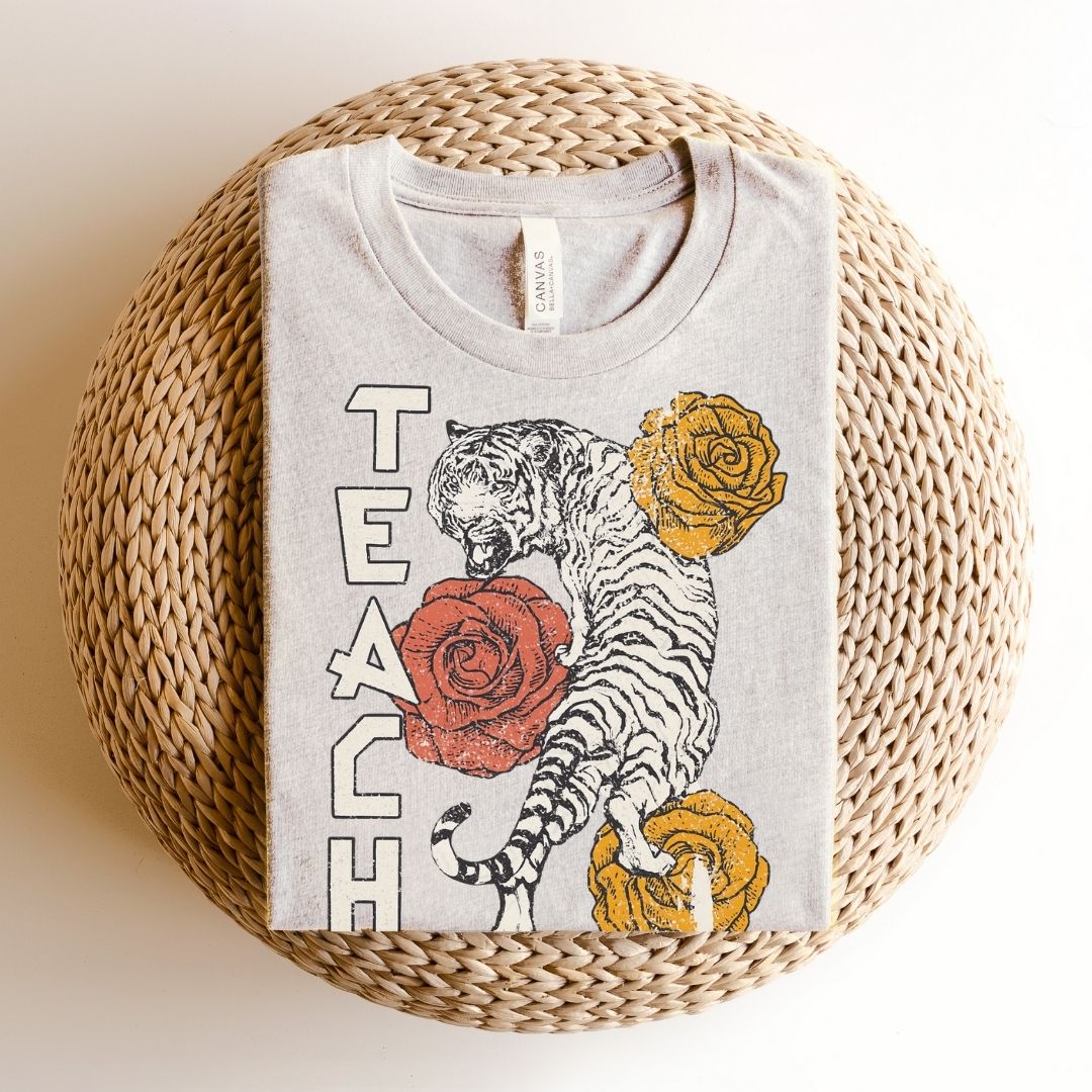 "Teach Tiger" Retro Teacher T-shirt