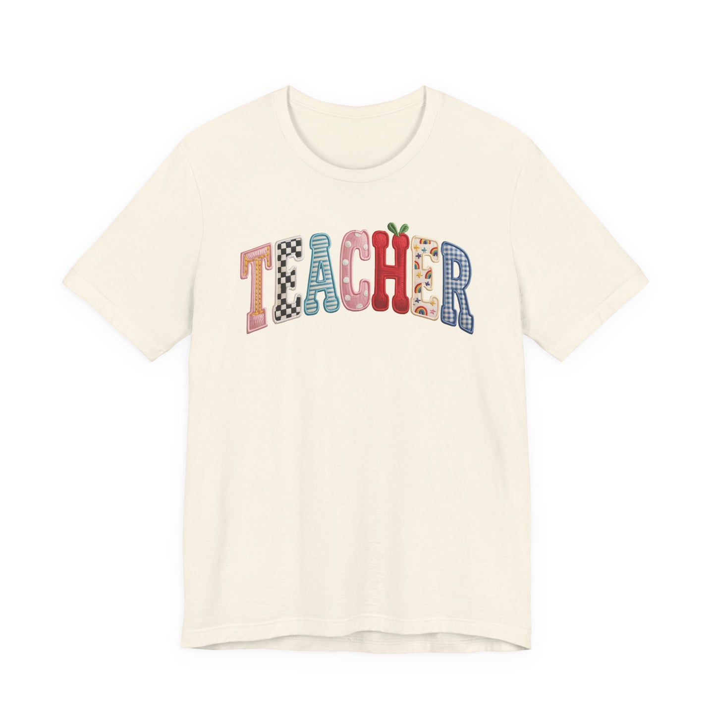 "Faux Teacher Patch" Teacher T-shirt