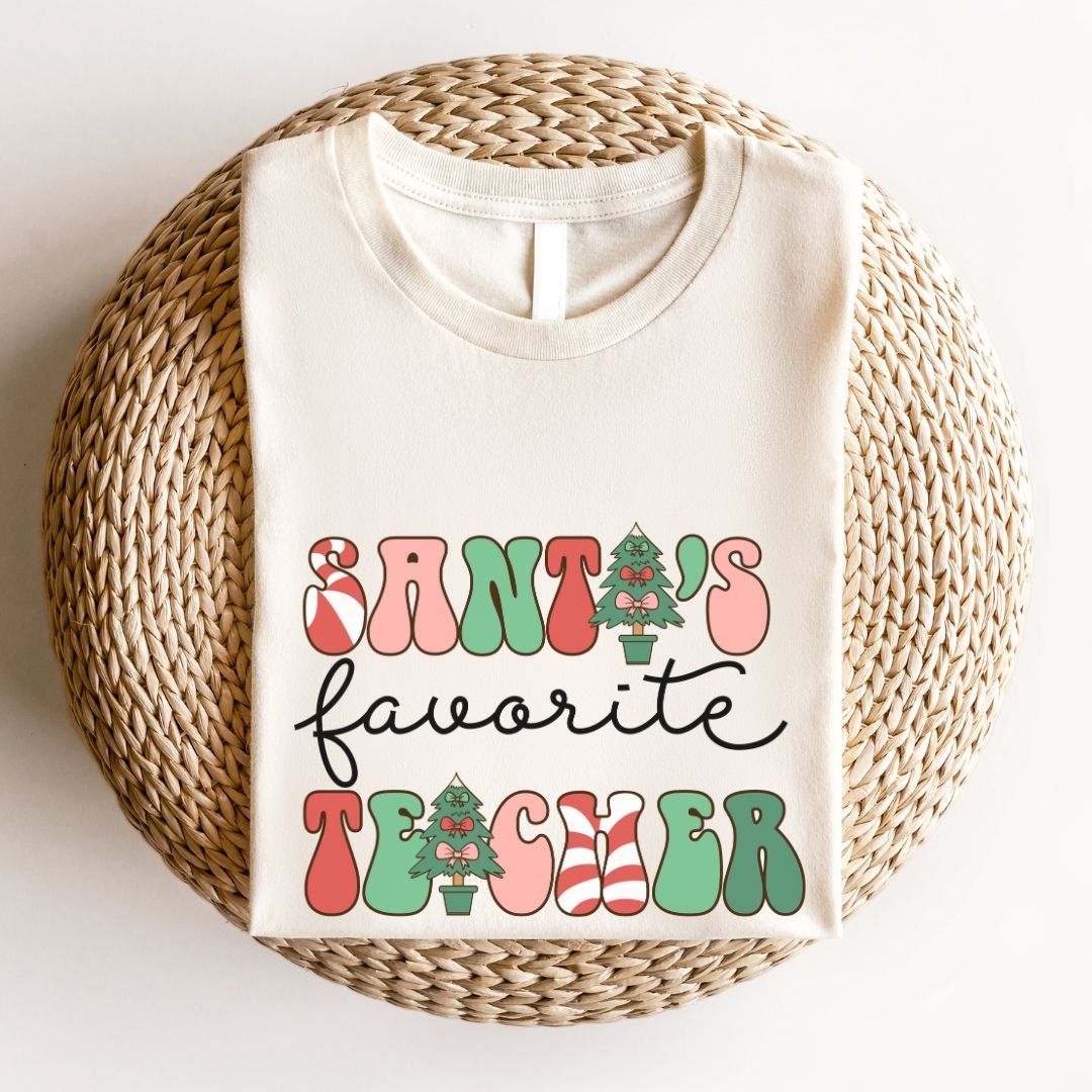"Santa's Favorite Teacher" Teacher T-shirt