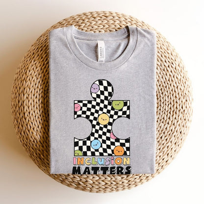 "Inclusion Matters" Puzzle Teacher T-shirt