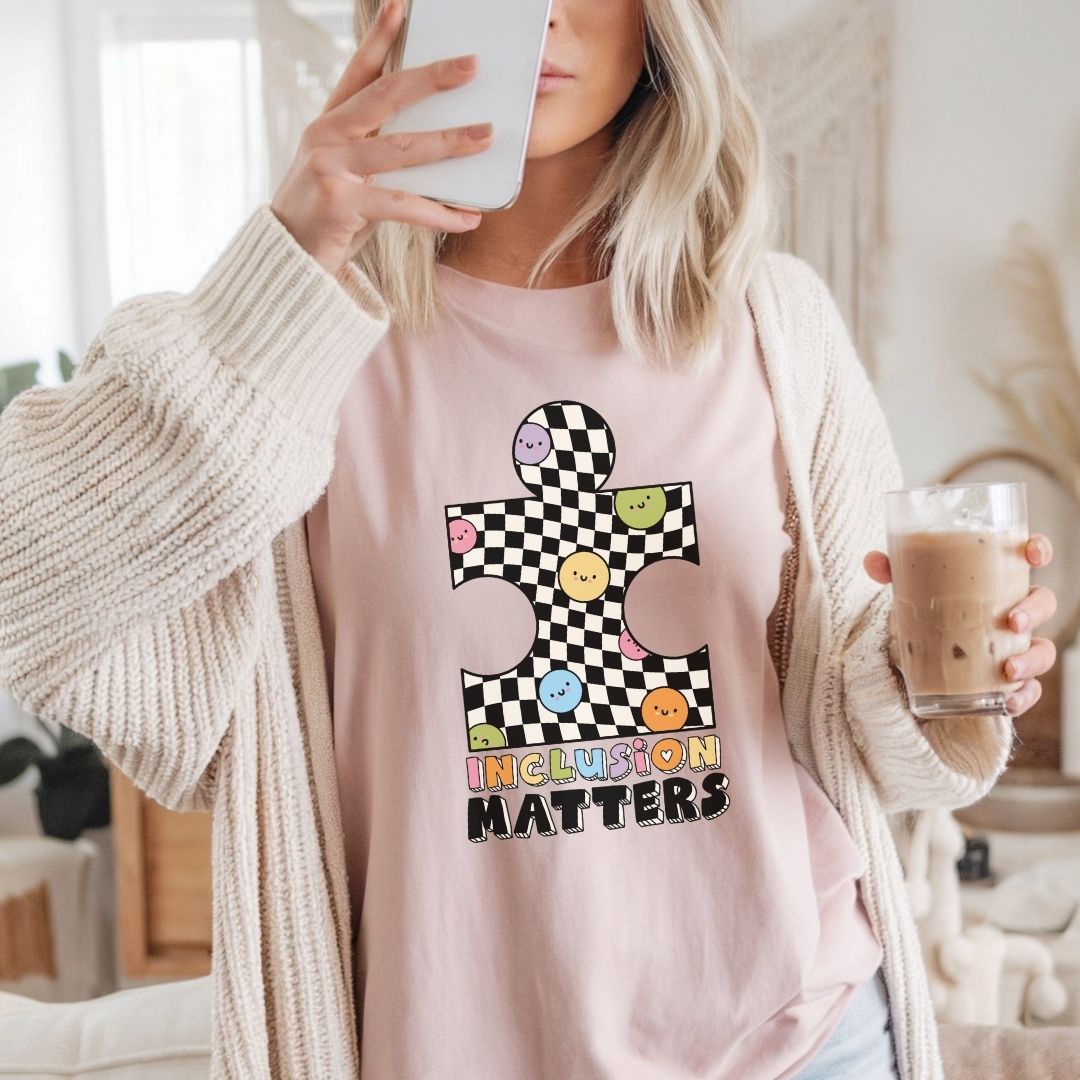 "Inclusion Matters" Puzzle Teacher T-shirt