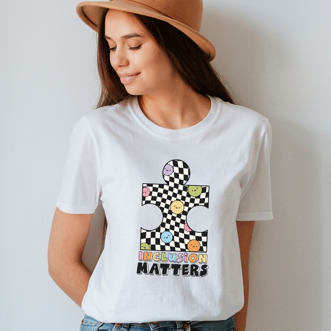 "Inclusion Matters" Puzzle Teacher T-shirt