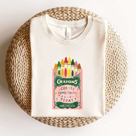 "Create Something Magical Today" Crayons Teacher T-shirt