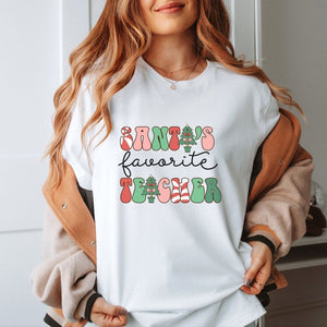 "Santa's Favorite Teacher" Teacher T-shirt