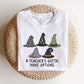 "A Teacher's Gotta Have Options" Witch Hat Teacher T-shirt - Teacher Care Crate-T-Shirt