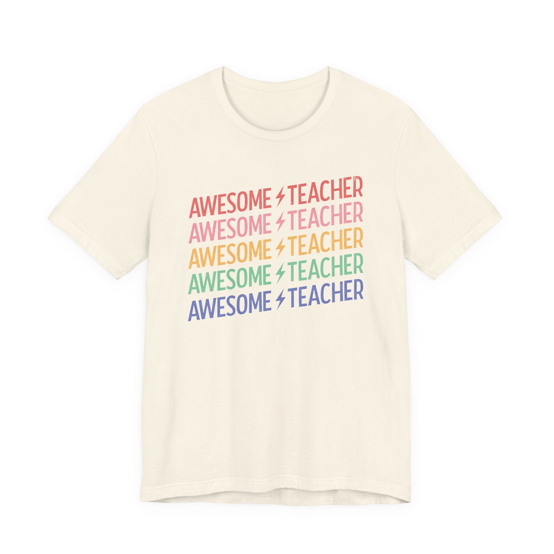 "Awesome Teacher" Retro Teacher T-shirt - Teacher Care Crate - T-Shirt