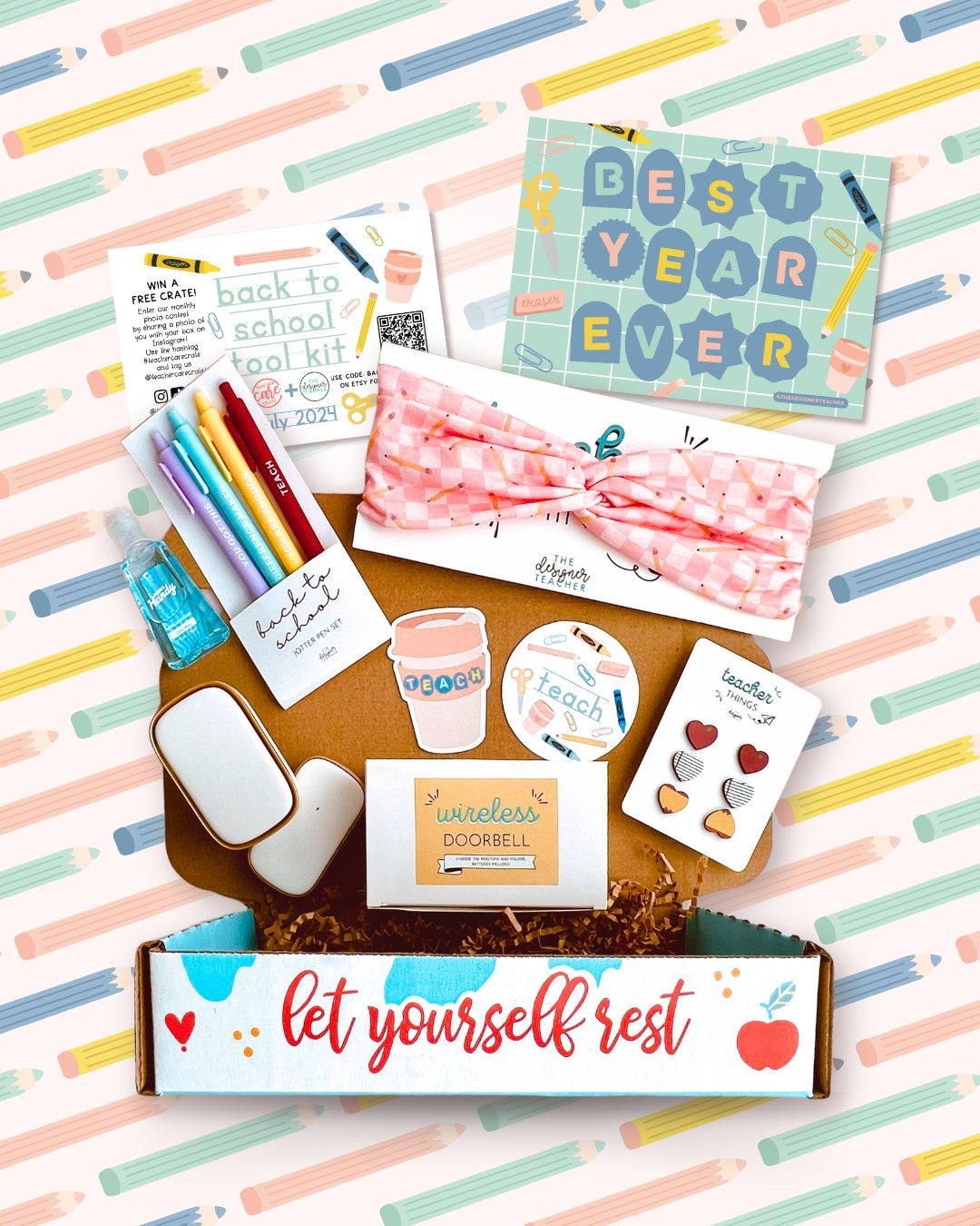 Back To School Tool Kit Care Crate - Teacher Care Crate - 