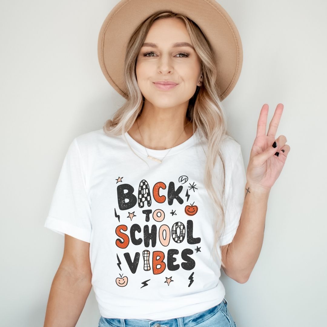 "Back to School Vibes" Teacher T-shirt - Teacher Care Crate-T-Shirt