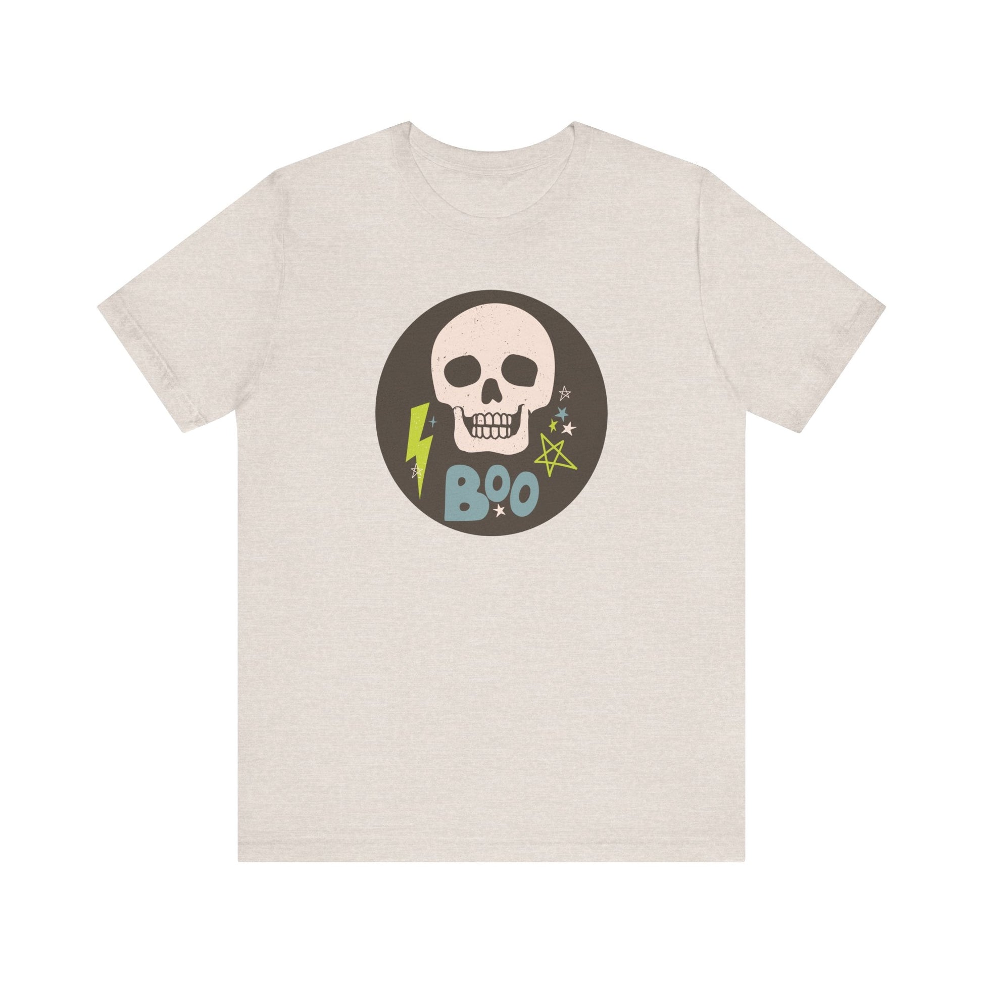 "Boo Circle Logo" Halloween Teacher T-shirt - Teacher Care Crate - T-Shirt