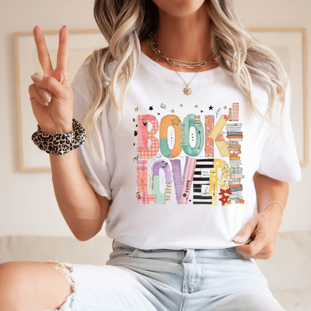 "Book Lover" Colorful Teacher T-shirt - Teacher Care Crate - T-Shirt