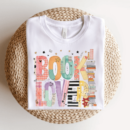 "Book Lover" Colorful Teacher T-shirt - Teacher Care Crate - T-Shirt