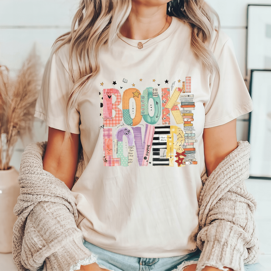 "Book Lover" Colorful Teacher T-shirt - Teacher Care Crate - T-Shirt