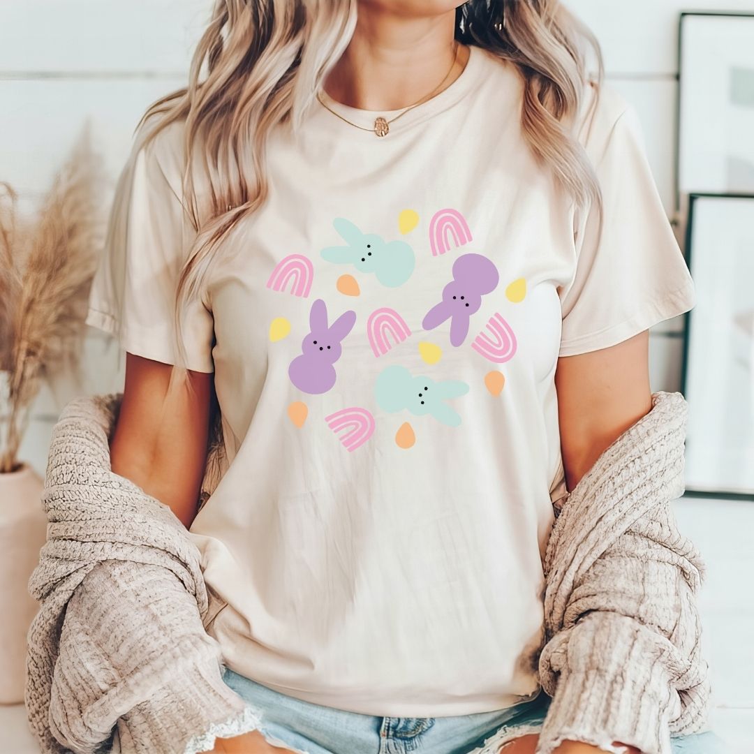 "Bunnies and Rainbows" Teacher T-shirt - Teacher Care Crate - T-Shirt