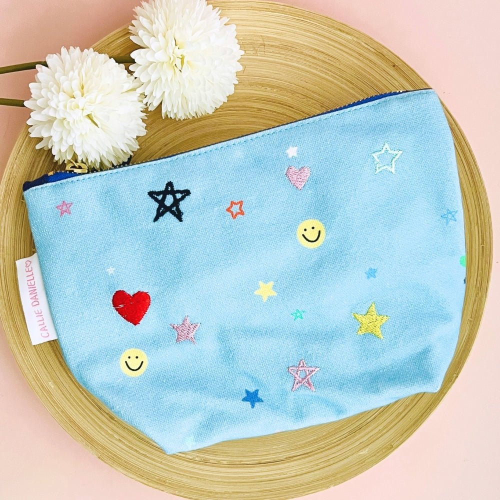 Callie Danielle Embroidered Canvas Pouch - Teacher Care Crate - 