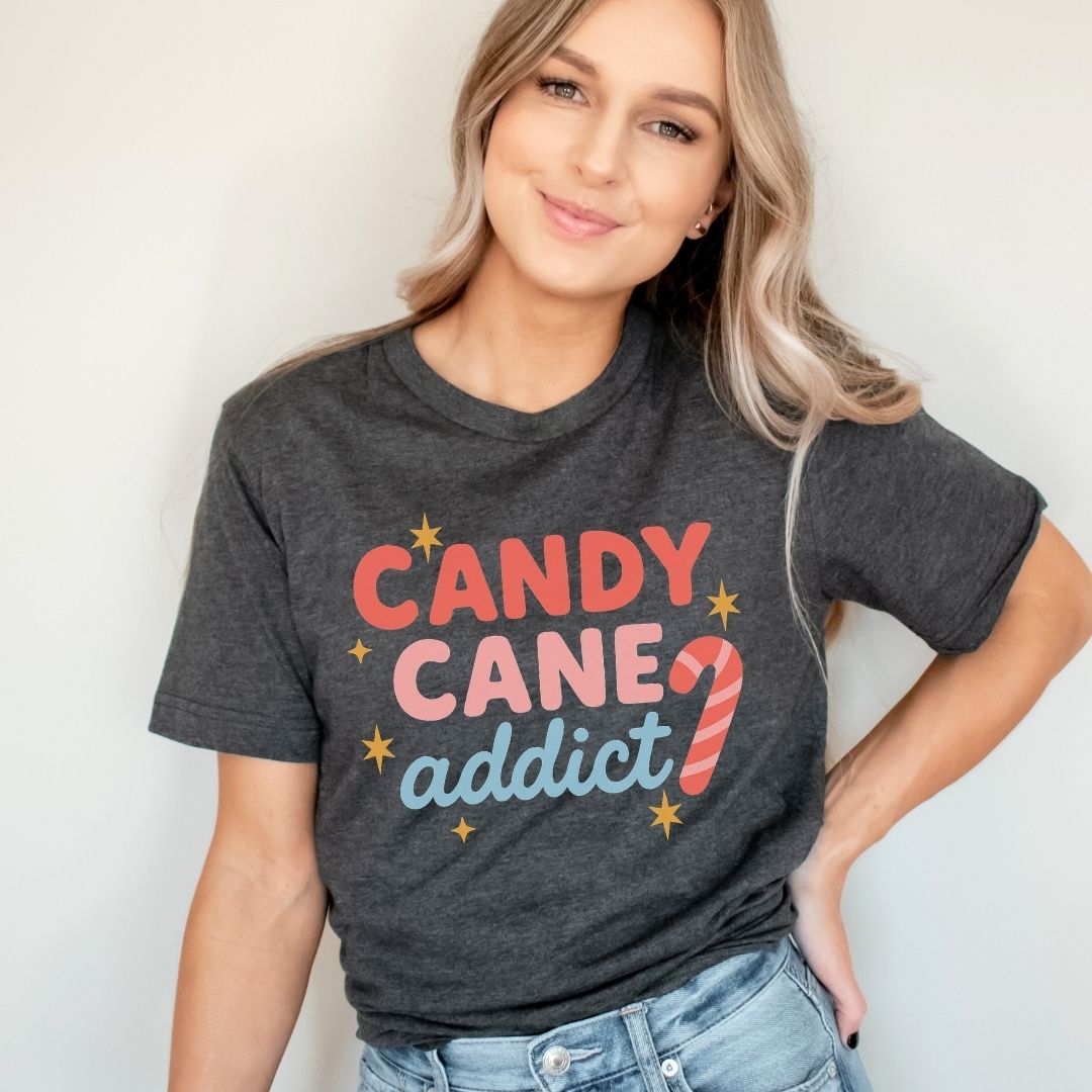 "Candy Cane Addict" Teacher T-shirt - Teacher Care Crate - T-Shirt