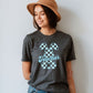 "Checkered Bunny" Easter Teacher T-shirt - Teacher Care Crate - T-Shirt