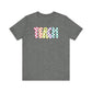 "Checkered Colorful Teach" Teacher T-shirt - Teacher Care Crate - T-Shirt