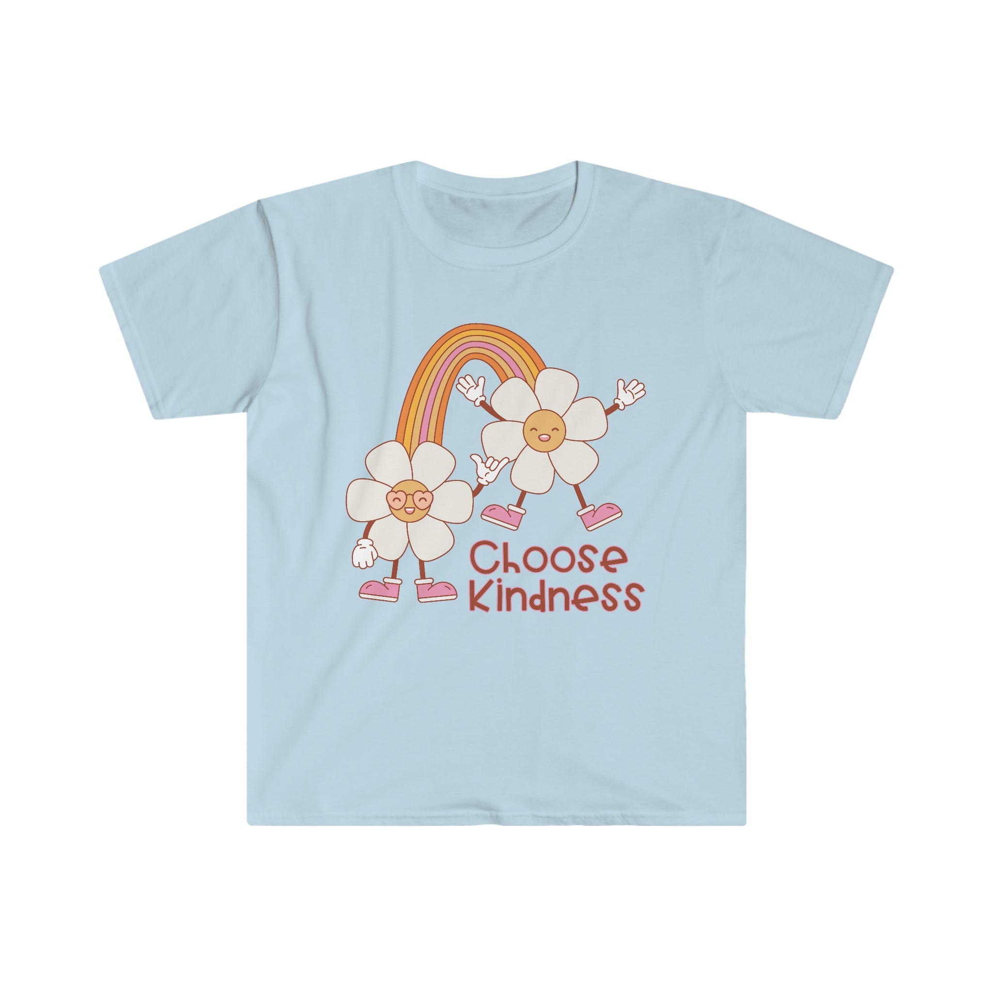 NEWKA "Be Kind" T-Shirt For Women - Kindness Matters Rainbow Heart Graphic Tee