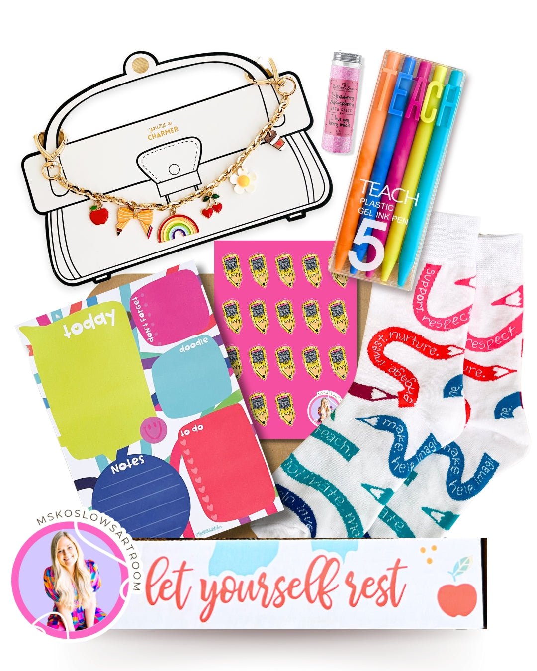 Color the Year Bright Care Crate - Teacher Care Crate - 