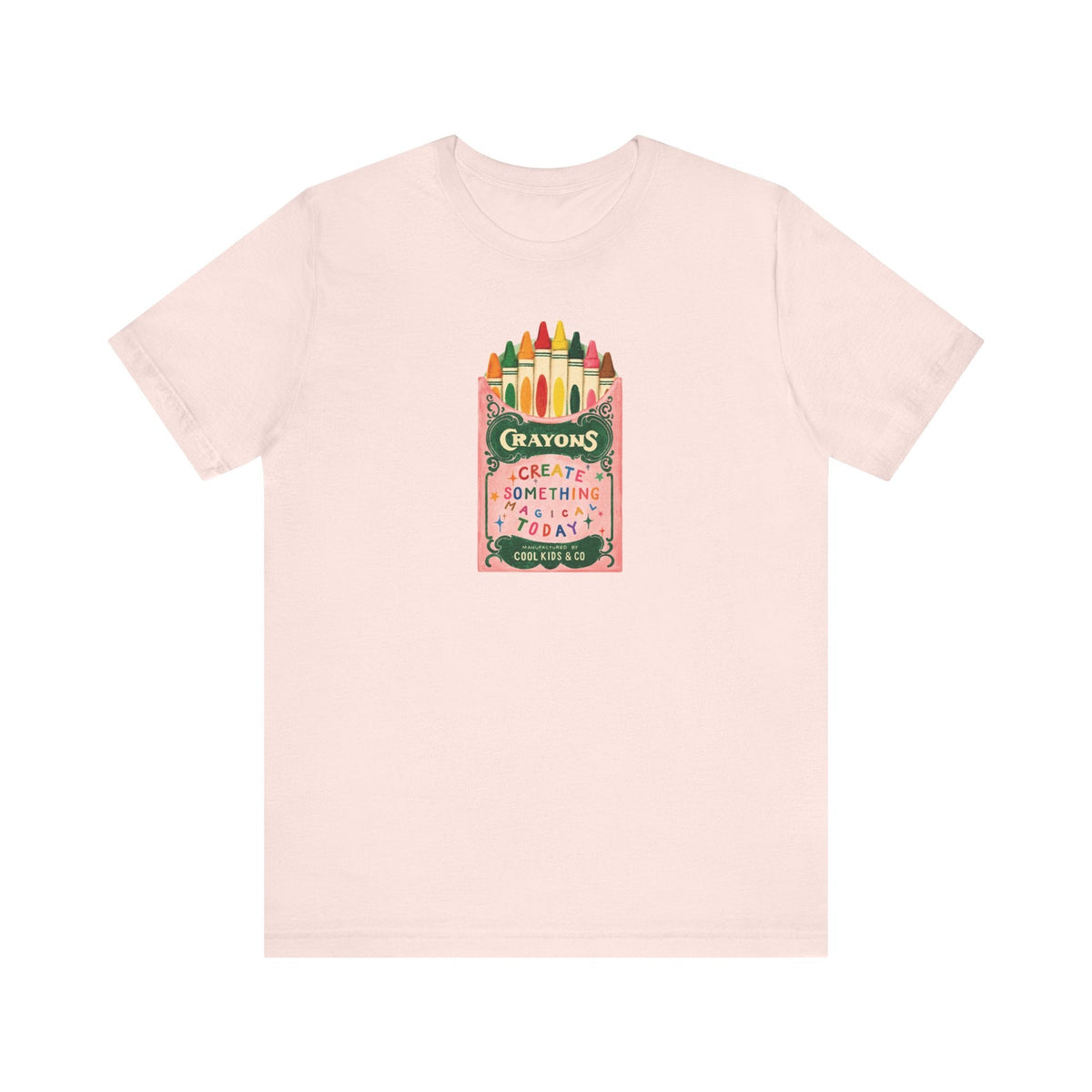 "Create Something Magical Today" Crayons Teacher T-shirt - Teacher Care Crate-T-Shirt